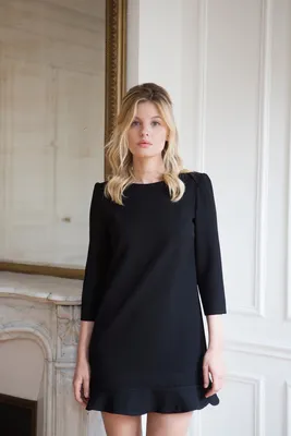Каталог Классическое черное платье с рукавом от магазина Одежда+