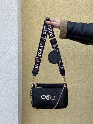 Женская сумка клатч Guess Pochette Multi Black (черная) KIS17100 стильная  классная сумочка на длинном ремне (ID#1886153856), цена: 1641.50 ₴, купить  на Prom.ua