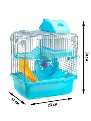 Клетка для хомяка \"№1\", прямоугольная розовая, укомплектованная, 30 х 23 х  25,7 см - купить с доставкой по выгодным ценам в интернет-магазине OZON  (198991202)