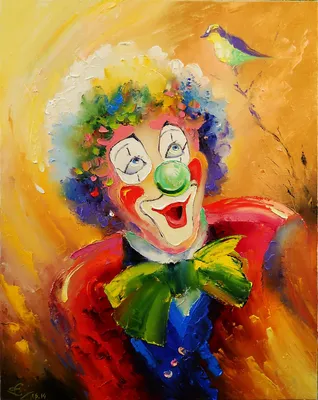 Рисунок клоуна гуашью - 66 фото