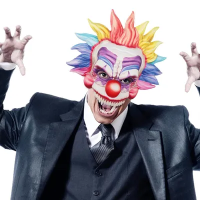 Маска Злого Клоуна на Хэллоуин, ужасная забавная маска на лицо, аксессуары  для костюма клоуна на Рождество и Хэллоуин, Реалистичная маска клоуна  Джокера - купить по выгодной цене | AliExpress