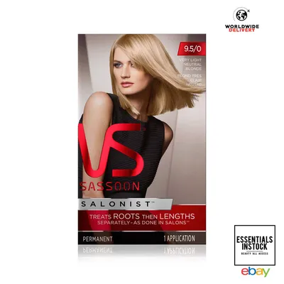 Vidal Sassoon Salonist Permanent Hair Colour - 9.5/0 Very Light Neutral  Blonde — Купить на eBay UK (Великобритания) с Доставкой в Украину —  Megazakaz