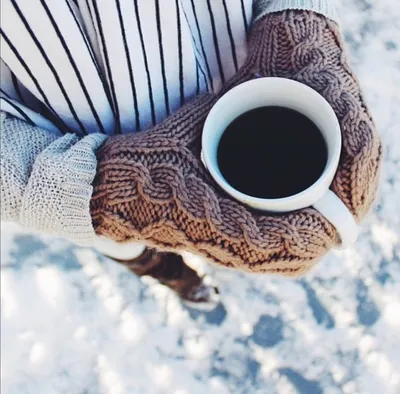 Утренний кофе зимой - 50 фото