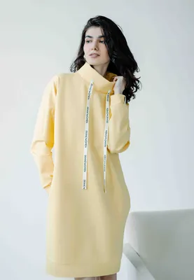 Платье-худи больших размеров 39621 бежевый - купить в Украине | интернет  магазин Mo-Woman: фото, цена