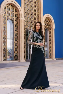 Купить вечернее платье с длинным рукавом в Москве - Princess