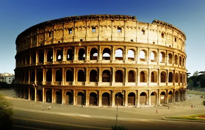 Обои дорога, Рим, Колизей, Италия, архитектура, Italy, Colosseum, Rome,  амфитеатр картинки на рабочий стол, раздел город - скачать