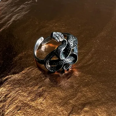 Garnet Snake Sunny I Кольцо змея с гранатом купить в интернет-магазине