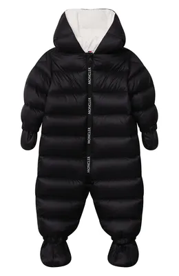 Комбинезон Moncler голубой глянцевый купить по цене 9900 руб