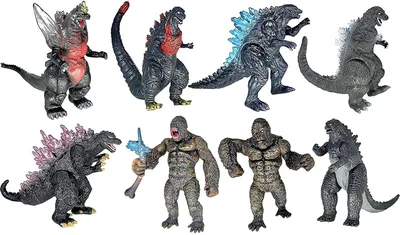 Набор фигурок 8в1 Годзилла против Кинг-Конга, 8в1, 9 см - Godzilla vs King  Kong, 8in1: продажа, цена в Украине. игровые фигурки, роботы трансформеры  от \