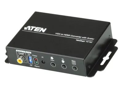 Конвертер интерфейса VGA-HDMI с поддержкой звука и масштабирования - VC182,  ATEN Видео конвертеры | ATEN Russia