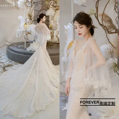Купить Свадебное платье Слово плечо свадебное платье к 2020 году новые  невесты свадебное корейский большой ярдов беременных женщин простые мечты  принцессы роскошные длинные трейлинг в интернет-магазине с Таобао (Taobao)  из Китая, низкие