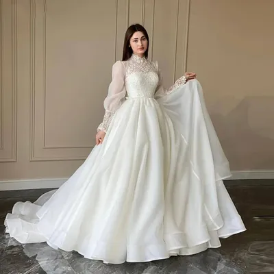 Купить Большой размер Свадебные платья большого размера Платье невесты  Большой красный V-образный воротник Корейский стиль с отделкой Тонкое тело  | Joom