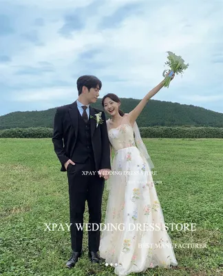 Gorgeous High Collar Elegant A Line Wedding Dress Lace Puff Long Sleeves  High Neck Korea Wedding Bridal Gowns Robe de mariage - AliExpress