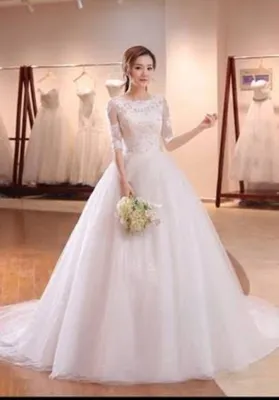 Купить Свадебное платье Главная свадебное платье 2020 новое слово плечо  невесты платье трейлинг корейский большой ярдов беременных женщин в  соответствии с системой Сэн супер-фея фантазии в интернет-магазине с Таобао  (Taobao) из Китая,