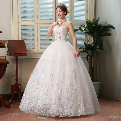 2022 винтажное бальное платье с круглым вырезом, свадебные платья, атласные  простые корейские свадебные платья для фотографии | AliExpress
