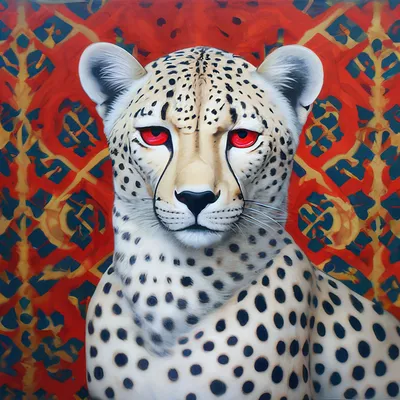 Королевский гепард с красными глазами» — создано в Шедевруме