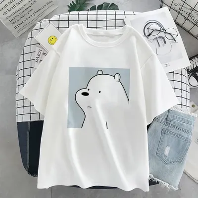 WVIOCE Kawaii Little Bear женская футболка с принтом Harajuku летние  женские футболки японское аниме мультфильм оверсайз футболка 34653 |  AliExpress