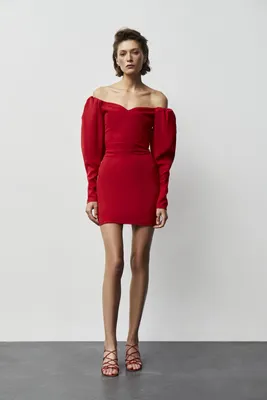 Красное облегающее платье мини Little (Арт 382/10) в оптовом  интернет-магазине женской одежды Lipinskaya Brand