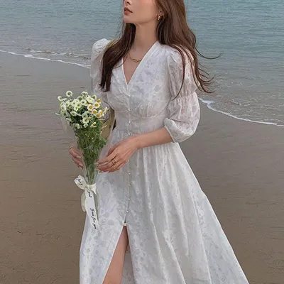 Платье цветочный принт летнее белое Ветка купить в магазине одежды Vetka