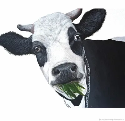 Картина Корова Портрет животных – заказать на Ярмарке Мастеров – RXMA0RU |  Картины, Санкт-Петербург