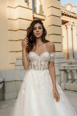 свадебное платье с корсетом артикул 202802 цвет шампань👗 напрокат 5 500 ₽  ⭐ купить 36 000 ₽ в Нижнем Новгороде