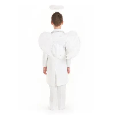 S)Angel Wings For Kids Glowing White Angel Feather Wings With Elastic  Straps | eBay