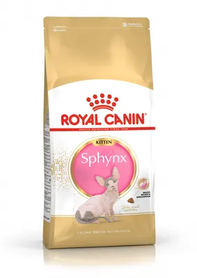 Корм для котят породы сфинкс, Royal Canin Kitten Sphynx, в возрасте от 4  мес 1 года и старше купить с доставкой в интернет-магазине зоогастроном.ру