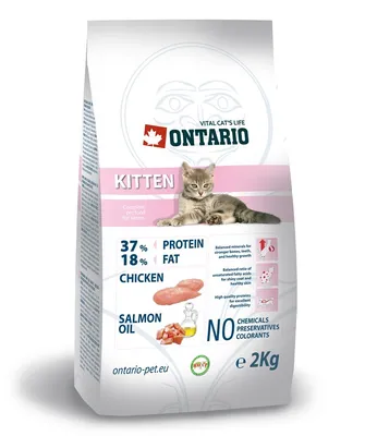 Ontario - Сухой корм для котят с курицей Kitten купить в Москве по цене 4  355 руб.