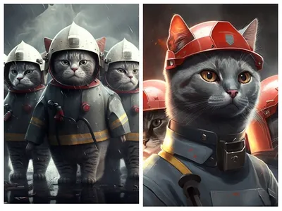 В честь Дня кошек нейросеть создала котов-представителей профессий |  Вслух.ru