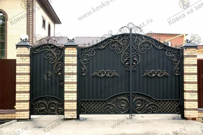 Кованые распашные ворота №2726 - Купить по цене от 250 000 рублей | Кузница  \