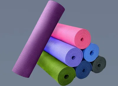 Коврик для фитнеса и йоги фиолетово-розовый ТРЕ-6S Ф+Р купить оптом - SNS