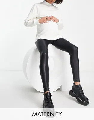 Черные кожаные леггинсы для беременных Topshop – купить по выгодным ценам с  доставкой из-за рубежа через сервис «CDEK.Shopping»