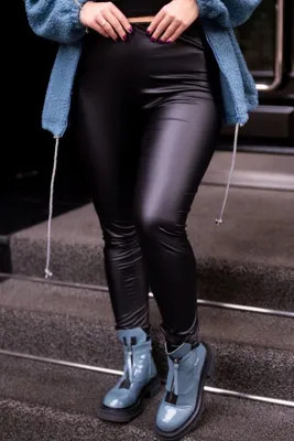 Женские кожаные лосины со штрипками (S, M, L, XL) (цвета: черный)  (ID#1754514641), цена: 590 ₴, купить на Prom.ua