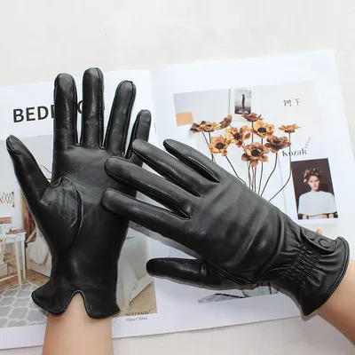 Кожаные перчатки на натуральном меху Oni gloves 9454204 купить за 3 056 ₽ в  интернет-магазине Wildberries