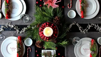Оформление стола на новый год, идеи и фото новогодней сервировки и украшений