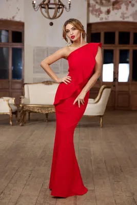 Красные длинные платья - JK-Fashion