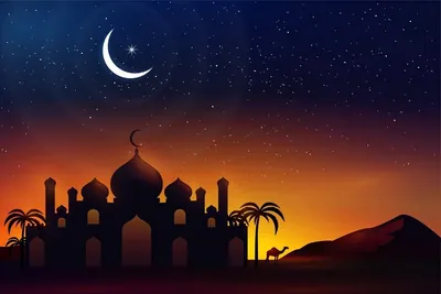 Дизайн иллюстрации растущего полумесяца, который откроет священный месяц  рамадан, сгенерирован ai | Премиум Фото