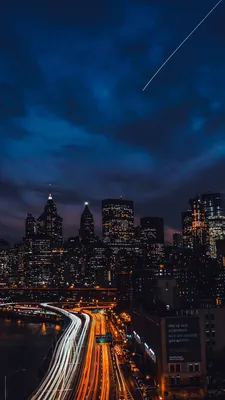 Ночной город обои на айфон - 56 фото
