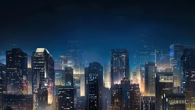 Ночной город небоскребы - 58 фото