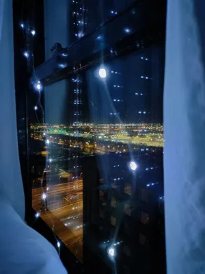 Ночной город | Вид из окна, Город, Окно