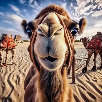 Фотография Верблюды Животные