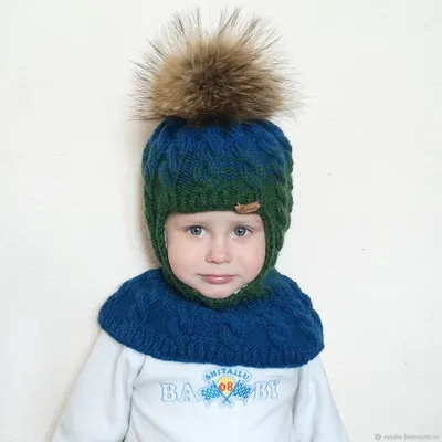 Вязаная шапка на мальчика - прикольная шапка - шапка в скандинавском стиле  - утепленная шапка №1134654 - купить в Украине на Crafta.ua