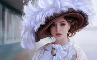 Картинка Эмма Уотсон красивый Шляпа девушка черно белые Взгляд