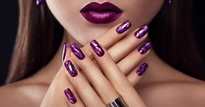 Дизайн ногтей фиолетового цвета: модный фиолетовый маникюр 2021: 100 фото  новинок, идей, сочетаний