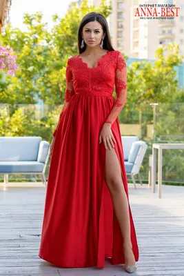 Красное длинное платье гольф, трикотаж рибана - 1254 - JK-Fashion