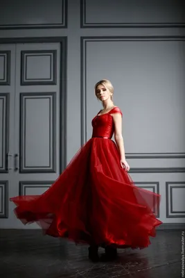 Женское вечернее платье с юбкой годе, Элегантное Длинное Красное платье с  вырезом лодочкой на плече, с разрезом и шлейфом, для выпускного вечера |  AliExpress