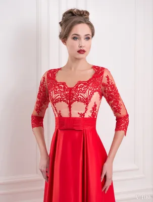 Красное вечернее платье Pollardi Emma | Купить вечернее платье в салоне  Валенсия (Москва)