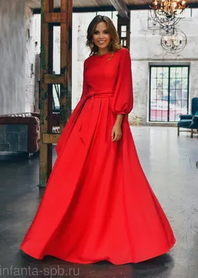 Красное вечернее платье в пол с высоким разрезом на выпускной Brianna  ❖Вечерние платья ОПТом ❃Выпускные платья 2021 ❃Коллекция NOIR (НУАР) ☙  Производитель Валентина Гладун