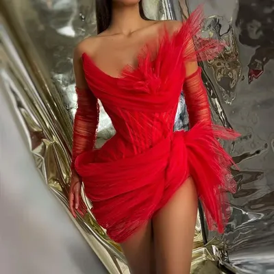 Красное Нарядное Платье с Поясом, L, Красный — Купить на BIGL.UA ᐉ Удобная  Доставка (1879889384)