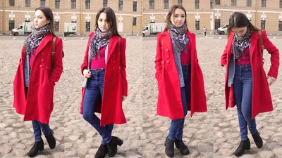 Весенний OUTFIT // с чем сочетать КРАСНОЕ ПАЛЬТО // Spring OUTFIT // Nelli  Galimova - YouTube